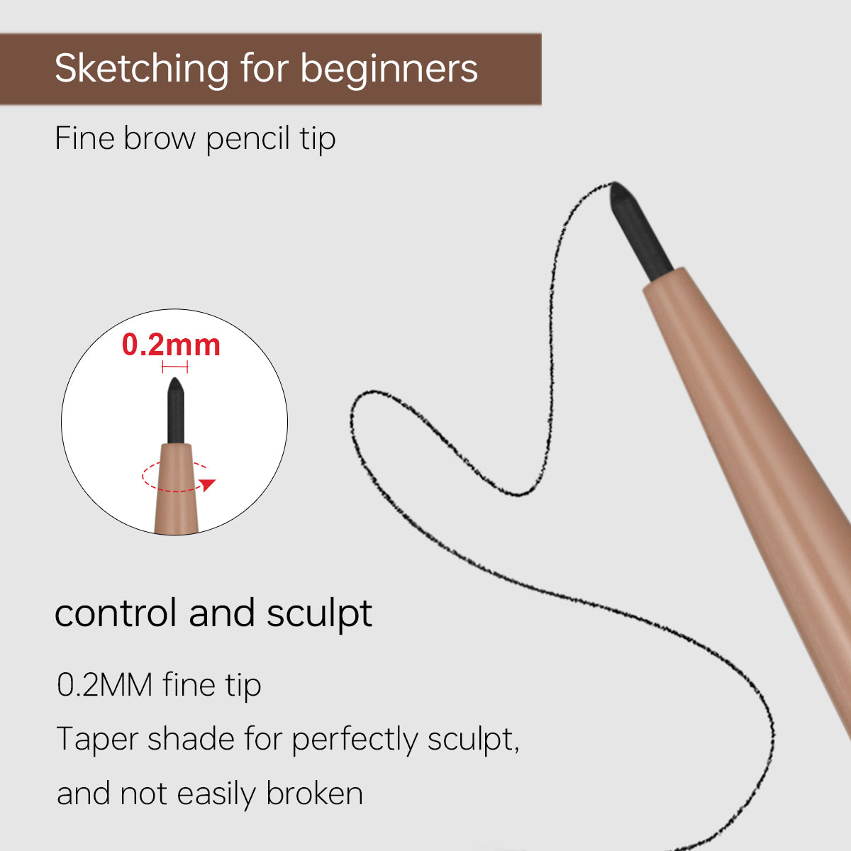 Ultra-fine brow defining pencil